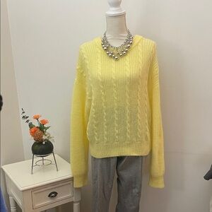 Lulus Yellow Crew Neck Sweater